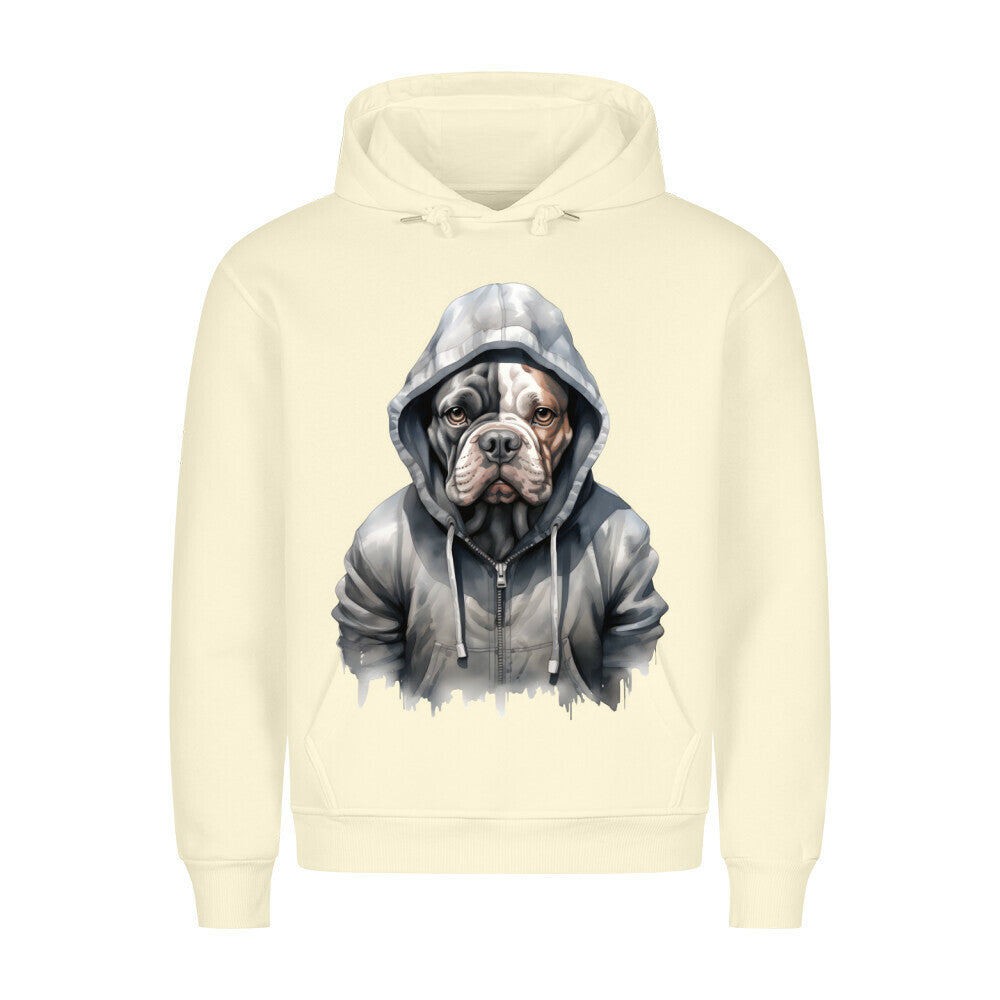 Premium Hoodie "Hooded American Bulldog" Beige – hunde-shirt.de