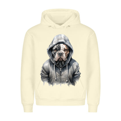 Premium Hoodie "Hooded American Bulldog" Beige – hunde-shirt.de