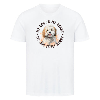 Premium T-Shirt "Bologneser HEART" Weiß – hunde-shirt.de