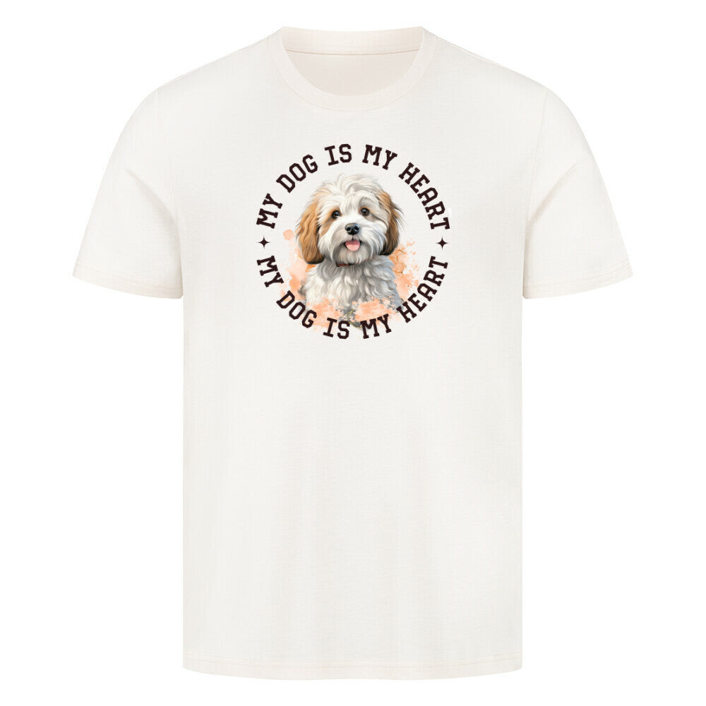 Premium T-Shirt "Bologneser HEART" Natural Raw – hunde-shirt.de