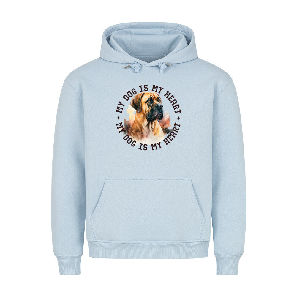 Premium Hoodie "Boerboel HEART" Babyblau – hunde-shirt.de