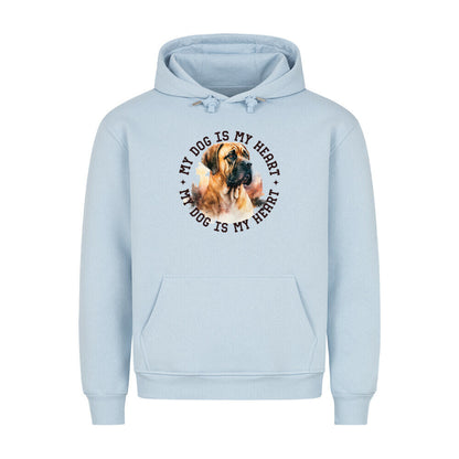 Premium Hoodie "Boerboel HEART" Babyblau – hunde-shirt.de