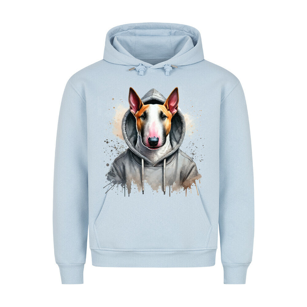 Premium Hoodie "Hooded Bullterrier" Babyblau – hunde-shirt.de