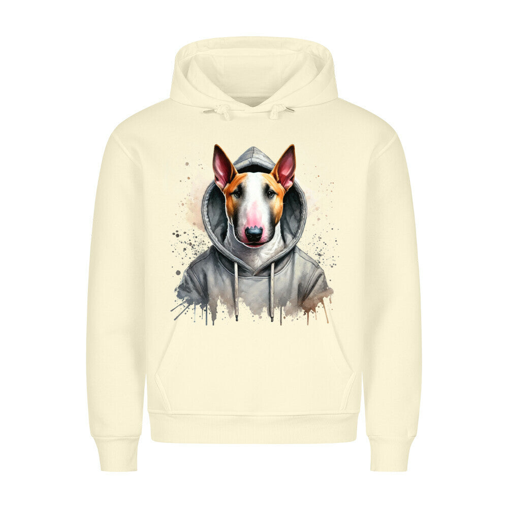 Premium Hoodie "Hooded Bullterrier" Beige – hunde-shirt.de