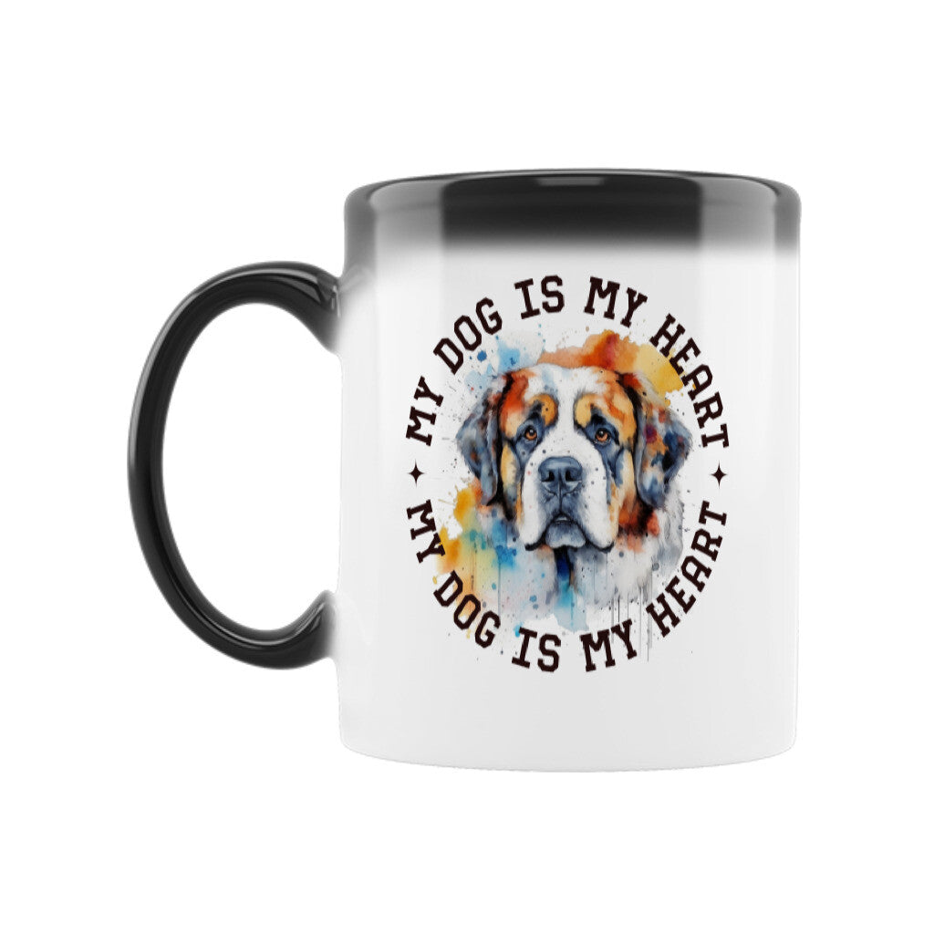 Zaubertasse "Bernhardiner HEART" – hunde-shirt.de