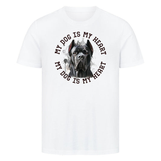 Premium T-Shirt "Cane Corso HEART" Weiß – hunde-shirt.de