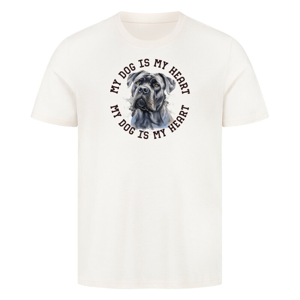 Premium T-Shirt "Cane Corso HEART 2" Natural Raw – hunde-shirt.de