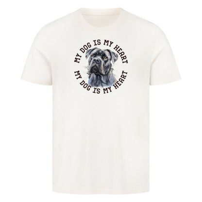 Premium T-Shirt "Cane Corso HEART 2" Natural Raw – hunde-shirt.de