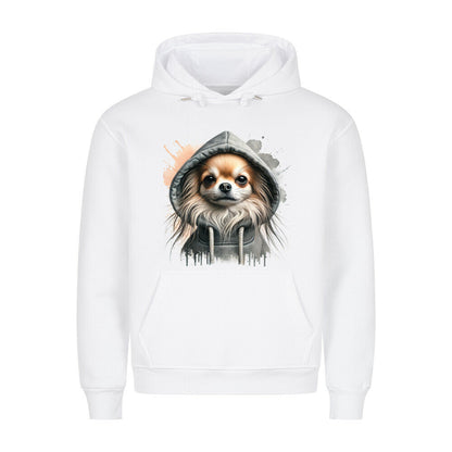 Premium Hoodie "Chihuahua BIG-Print" Weiß – hunde-shirt.de