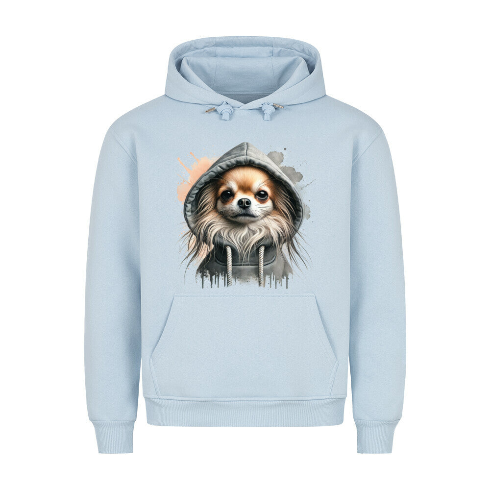 Premium Hoodie "Chihuahua BIG-Print" Babyblau – hunde-shirt.de