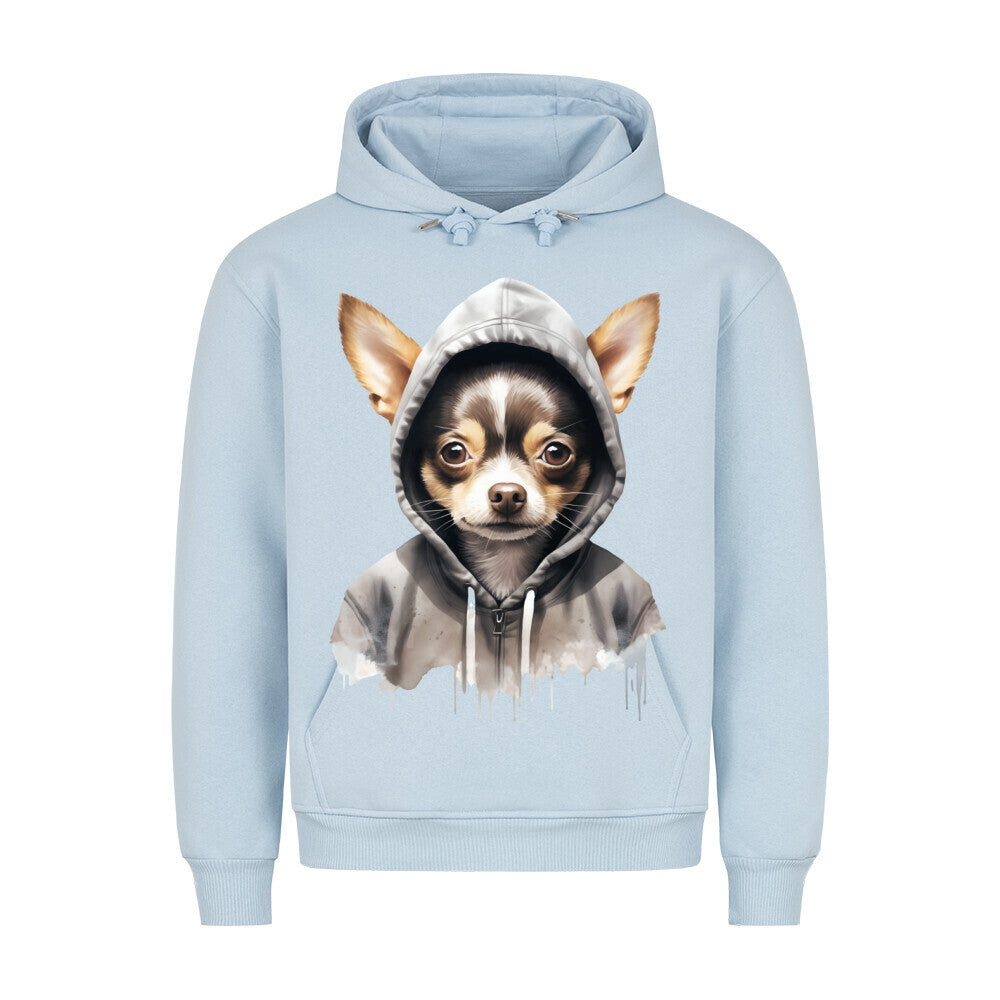 Premium Hoodie "Chihuahua Kurzhaar" Babyblau – hunde-shirt.de