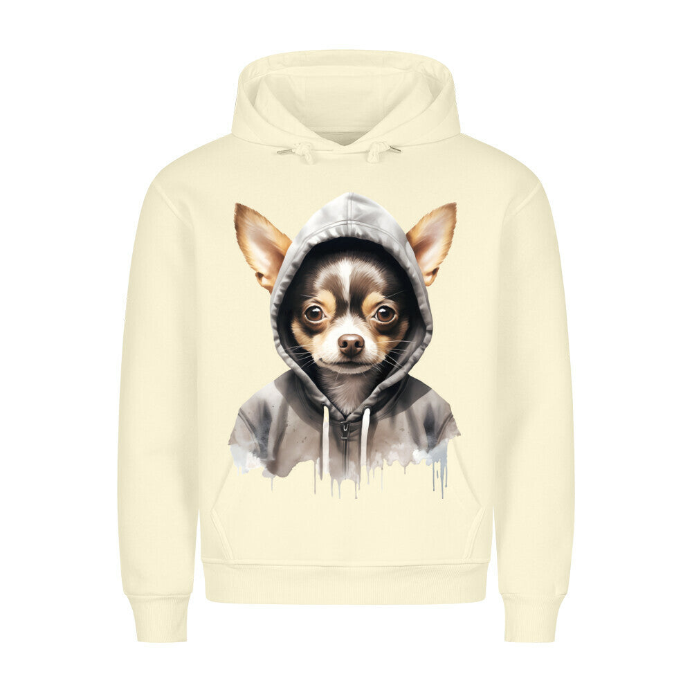 Premium Hoodie "Chihuahua Kurzhaar" Beige – hunde-shirt.de