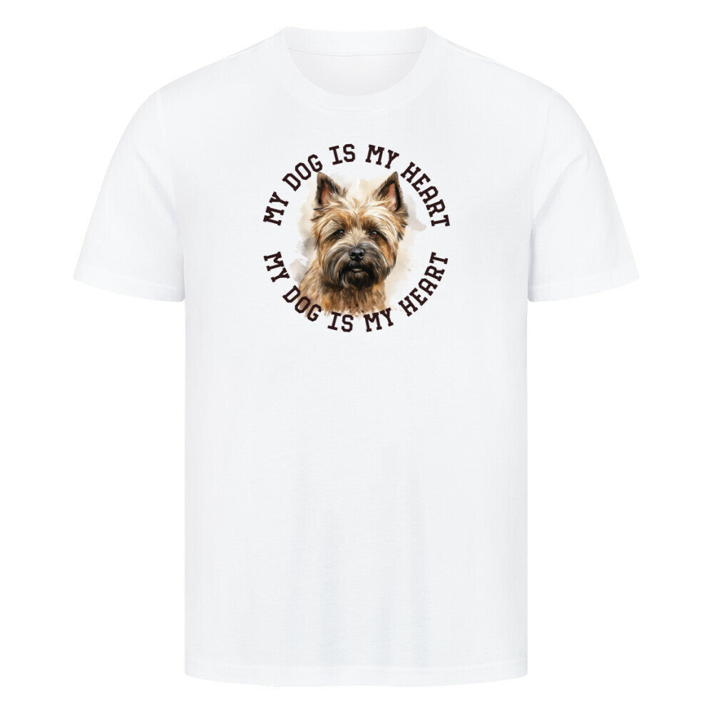 Premium T-Shirt "Cairn Terrier HEART" Weiß – hunde-shirt.de