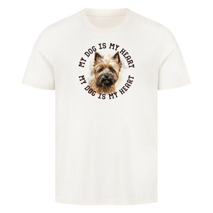 Premium T-Shirt "Cairn Terrier HEART" Natural Raw – hunde-shirt.de