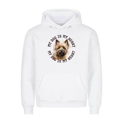 Premium Hoodie "Cairn Terrier HEART" Weiß – hunde-shirt.de