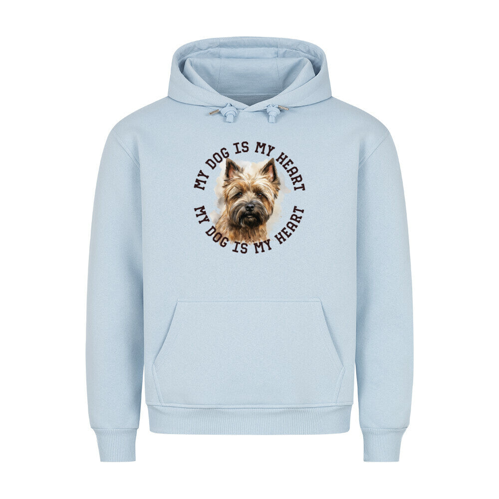 Premium Hoodie "Cairn Terrier HEART" Babyblau – hunde-shirt.de