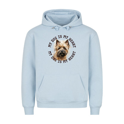 Premium Hoodie "Cairn Terrier HEART" Babyblau – hunde-shirt.de
