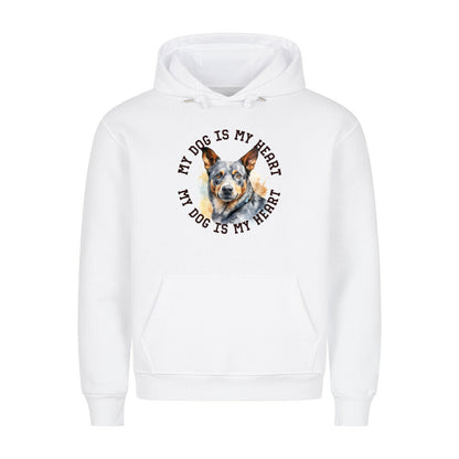 Premium Hoodie "Australian Cattle Dog HEART" Weiß – hunde-shirt.de