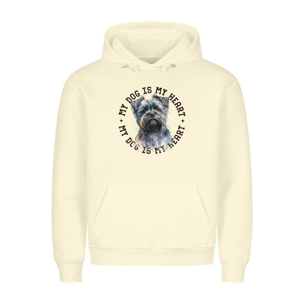 Premium Hoodie "Affenpinscher HEART" Beige – hunde-shirt.de