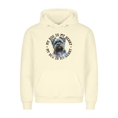 Premium Hoodie "Affenpinscher HEART" Beige – hunde-shirt.de