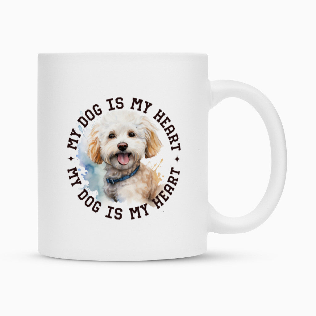 Tasse "Bichon Frisé HEART" Weiß – hunde-shirt.de
