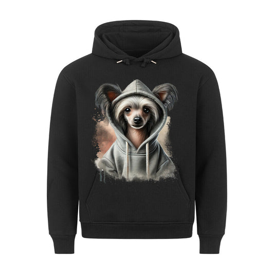 Premium Hoodie "Chinese Crested Hooded" Schwarz – hunde-shirt.de