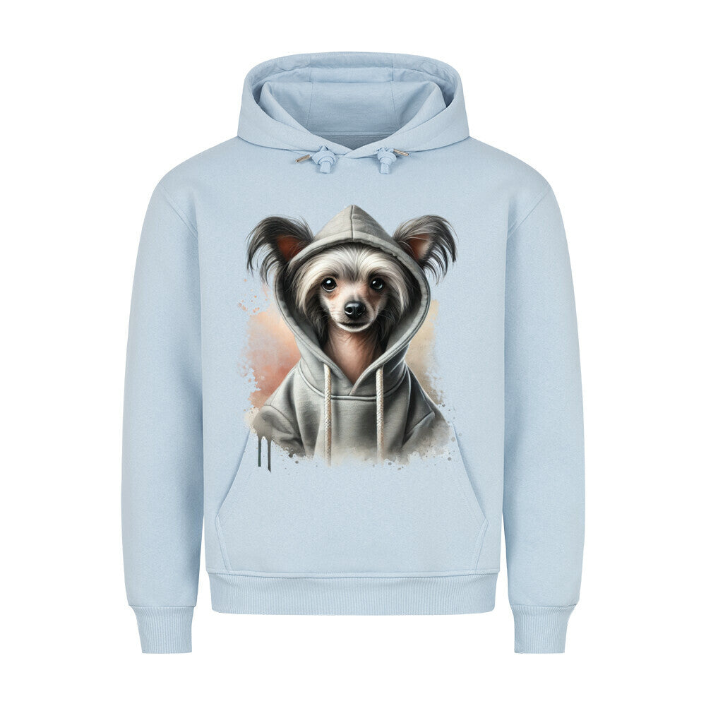 Premium Hoodie "Chinese Crested Hooded" Babyblau – hunde-shirt.de