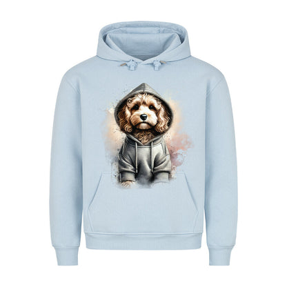Premium Hoodie "Hooded Cavapoo" Babyblau – hunde-shirt.de