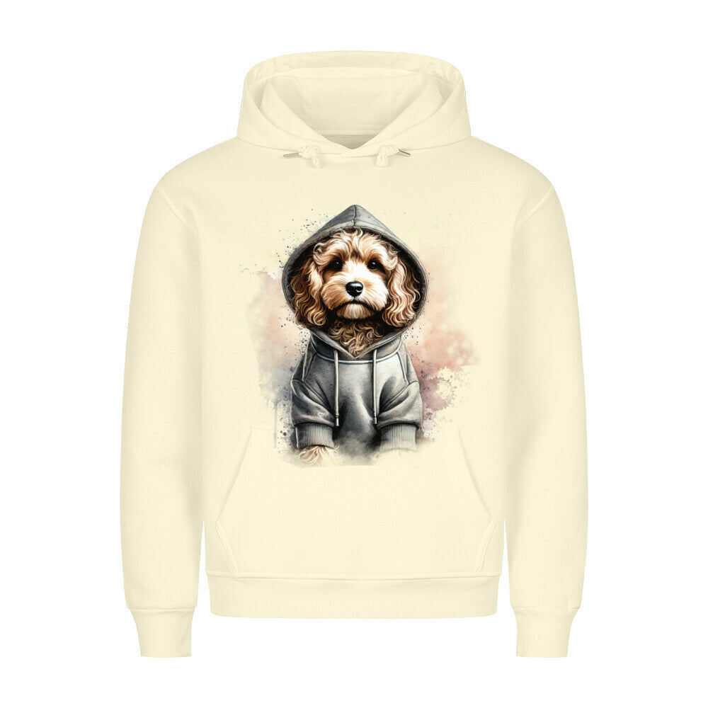 Premium Hoodie "Hooded Cavapoo" Beige – hunde-shirt.de