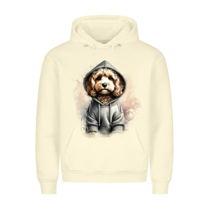 Premium Hoodie "Hooded Cavapoo" Beige – hunde-shirt.de