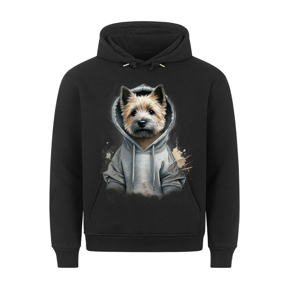 Premium Hoodie "Hooded Cairn Terrier" Schwarz – hunde-shirt.de