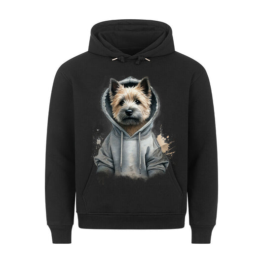 Premium Hoodie "Hooded Cairn Terrier" Schwarz – hunde-shirt.de