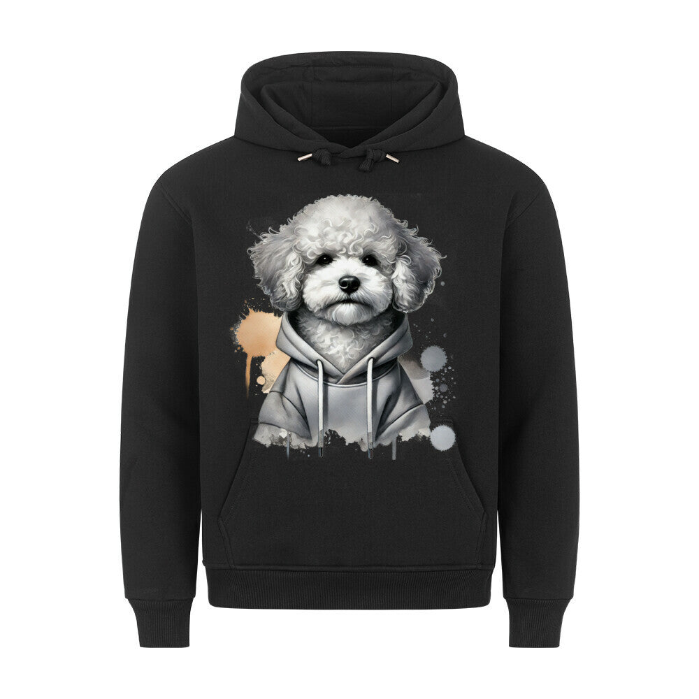 Premium Hoodie "Hooded Bologneser" Schwarz – hunde-shirt.de
