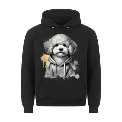 Premium Hoodie "Hooded Bologneser" Schwarz – hunde-shirt.de