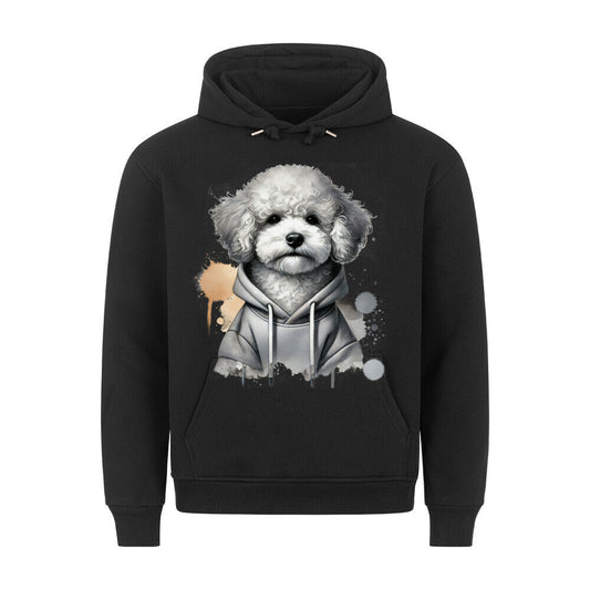 Premium Hoodie "Hooded Bologneser" Schwarz – hunde-shirt.de