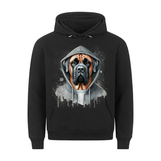 Premium Hoodie "Hooded Boerboel" Schwarz – hunde-shirt.de