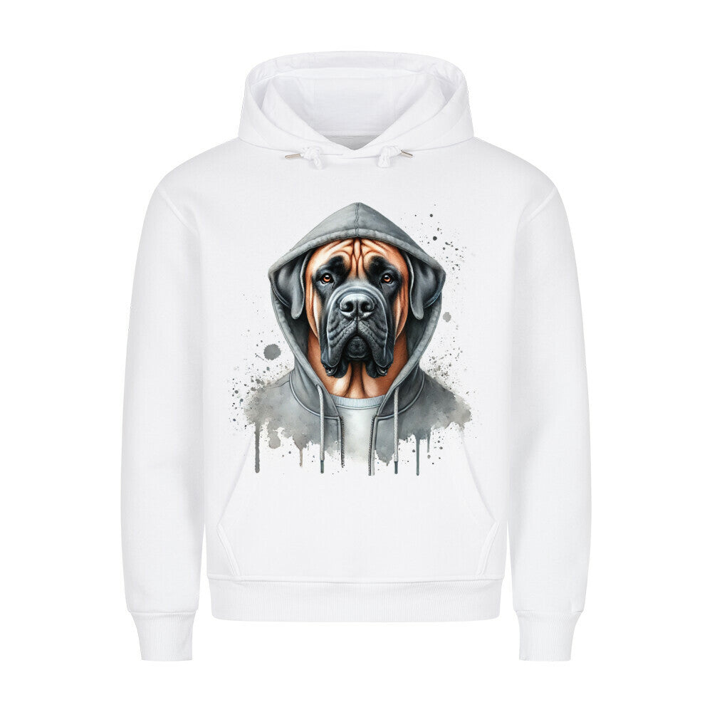 Premium Hoodie "Hooded Boerboel" Weiß – hunde-shirt.de