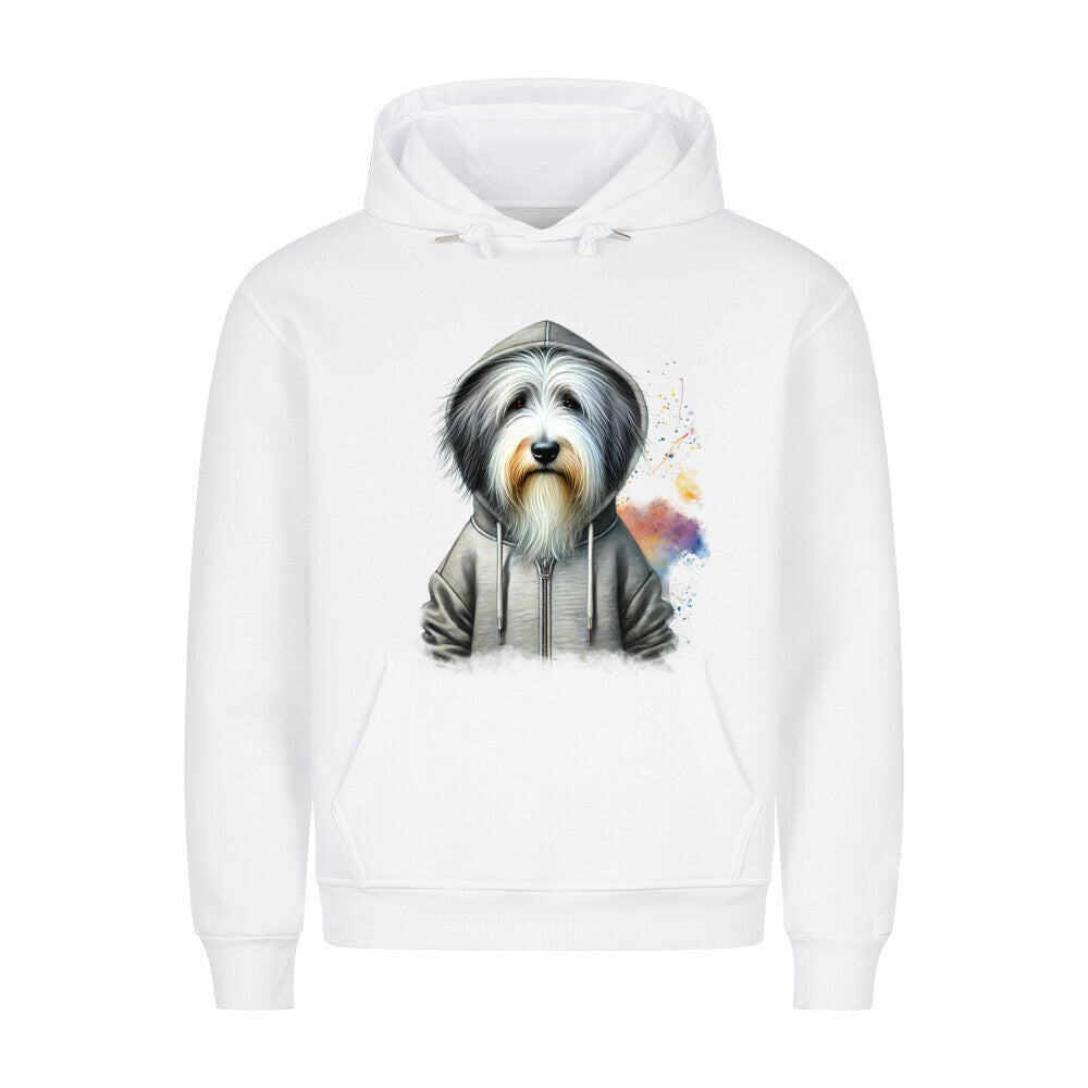Premium Hoodie "Hooded Bobtail" Weiß – hunde-shirt.de