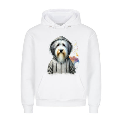 Premium Hoodie "Hooded Bobtail" Weiß – hunde-shirt.de