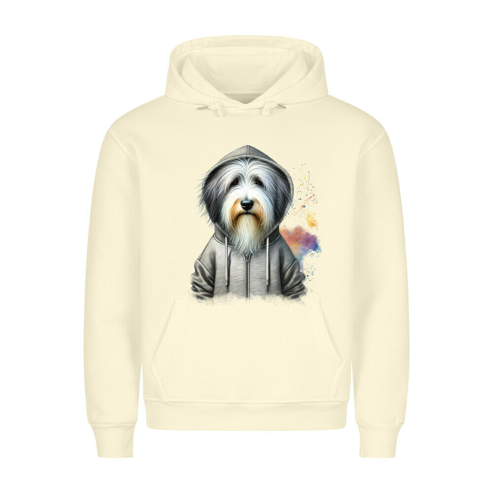 Premium Hoodie "Hooded Bobtail" Beige – hunde-shirt.de