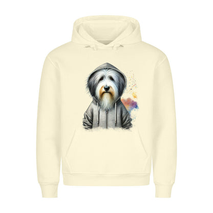 Premium Hoodie "Hooded Bobtail" Beige – hunde-shirt.de