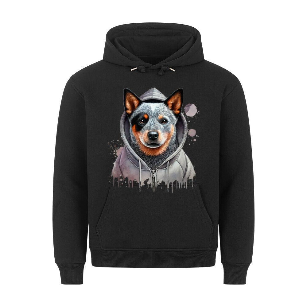 Premium Hoodie "Hooded Australian Cattle Dog" Schwarz – hunde-shirt.de