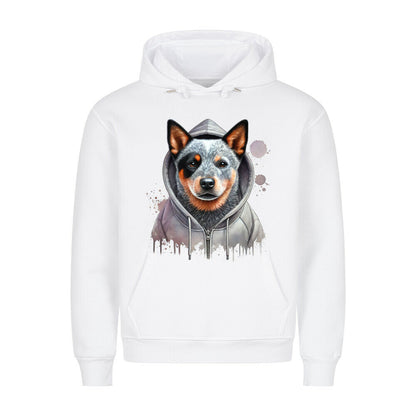 Premium Hoodie "Hooded Australian Cattle Dog" Weiß – hunde-shirt.de