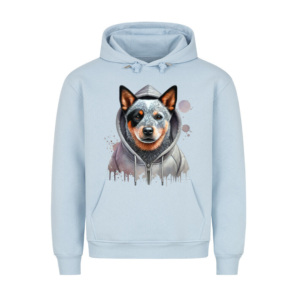 Premium Hoodie "Hooded Australian Cattle Dog" Babyblau – hunde-shirt.de