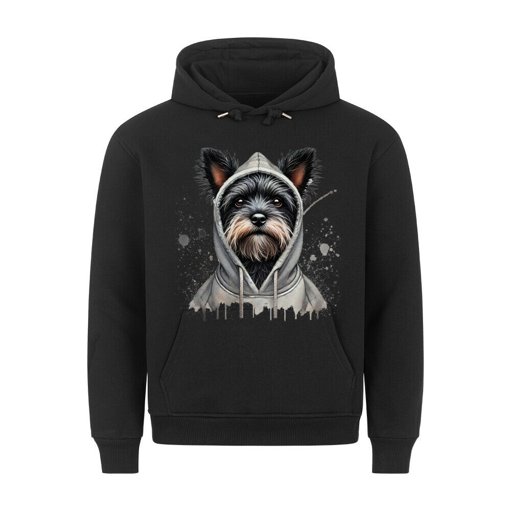 Premium Hoodie "Hooded Affenpinscher" Schwarz – hunde-shirt.de