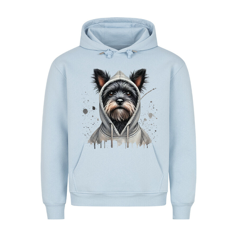 Premium Hoodie "Hooded Affenpinscher" Babyblau – hunde-shirt.de
