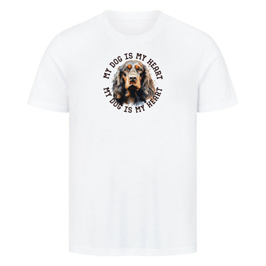 Premium T-Shirt "Cocker Spaniel HEART" Weiß – hunde-shirt.de