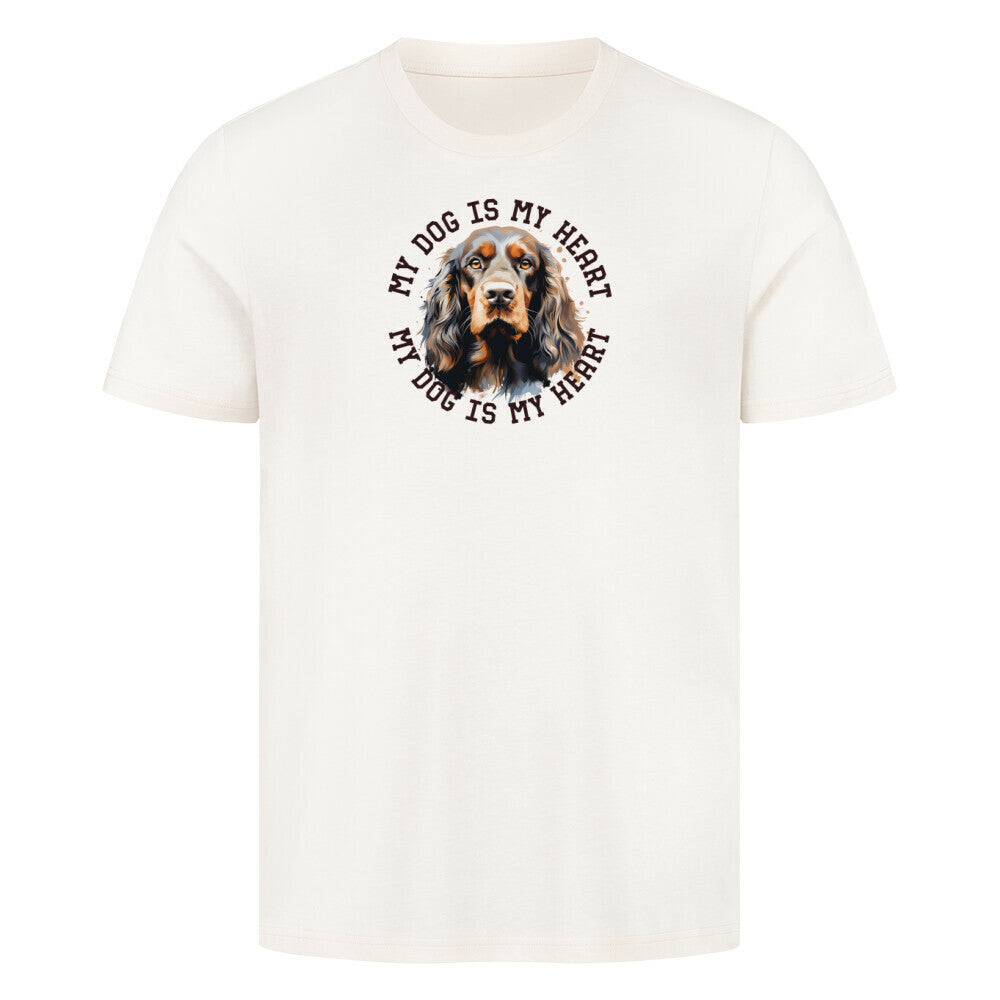 Premium T-Shirt "Cocker Spaniel HEART" Natural Raw – hunde-shirt.de