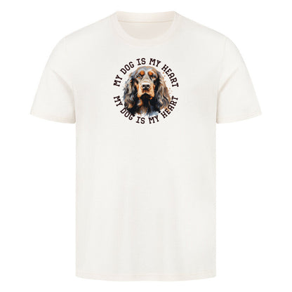 Premium T-Shirt "Cocker Spaniel HEART" Natural Raw – hunde-shirt.de