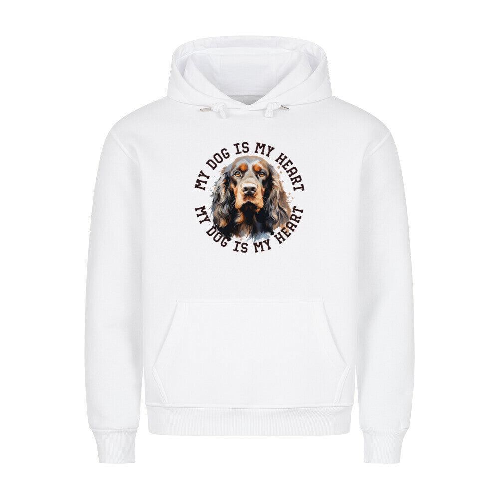 Premium Hoodie "Cocker Spaniel HEART" Weiß – hunde-shirt.de